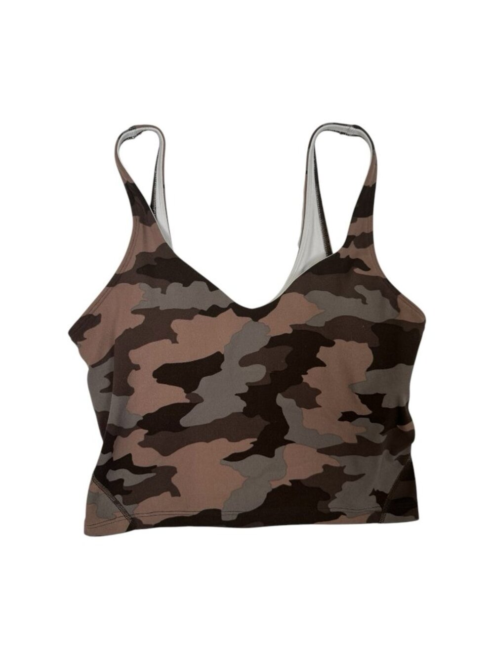 Lululemon Camo Sports Bra Womens Small Green Black Athletic Training Yoga